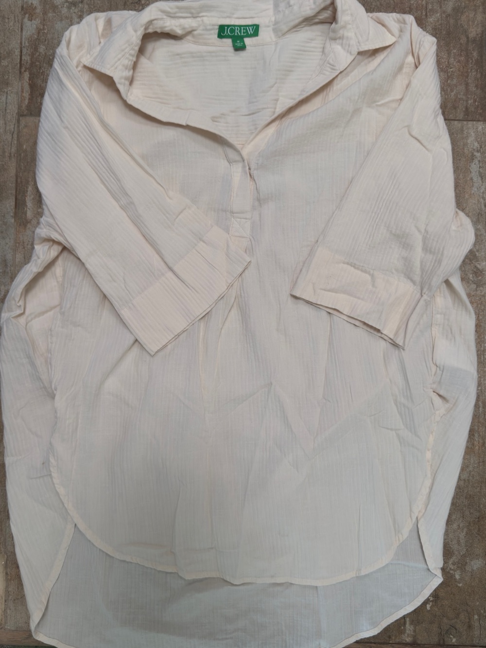 J.Crew Lightweight Cream Tunic/Swim cover-up